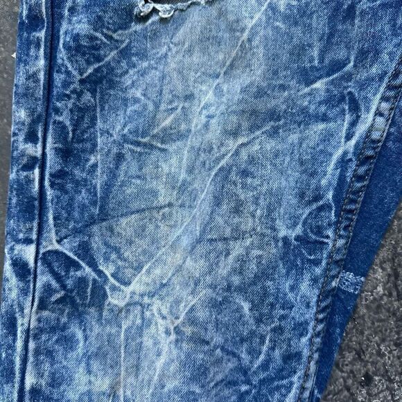 Huntington Acid Wash Style Men’s Jeans Size 33x30.5 Skinny Fit High Rise Denim - Picture 4 of 14